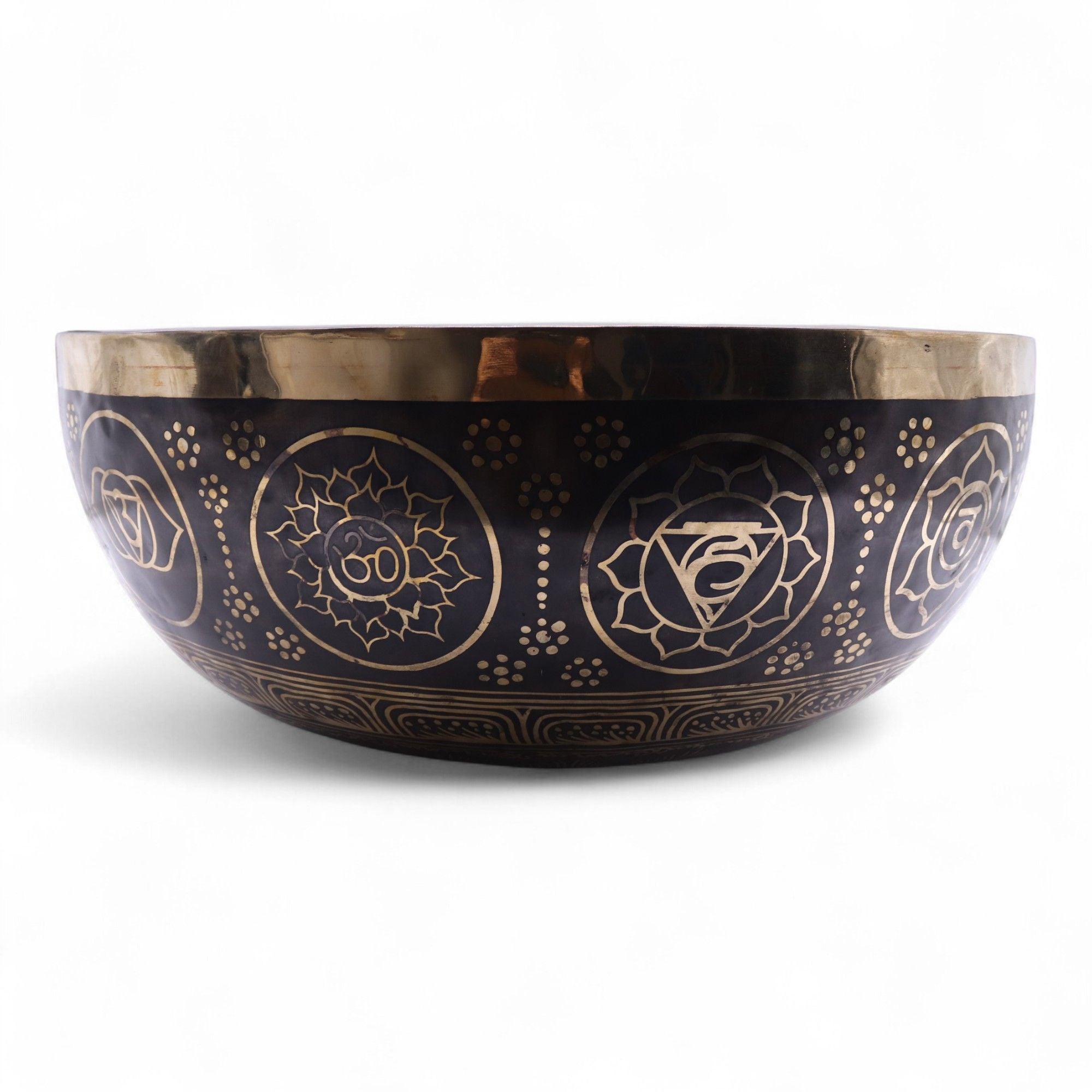 Engraved - Huge Vibrational Feet Standing Bowl - 50x20cm (10.7kg)