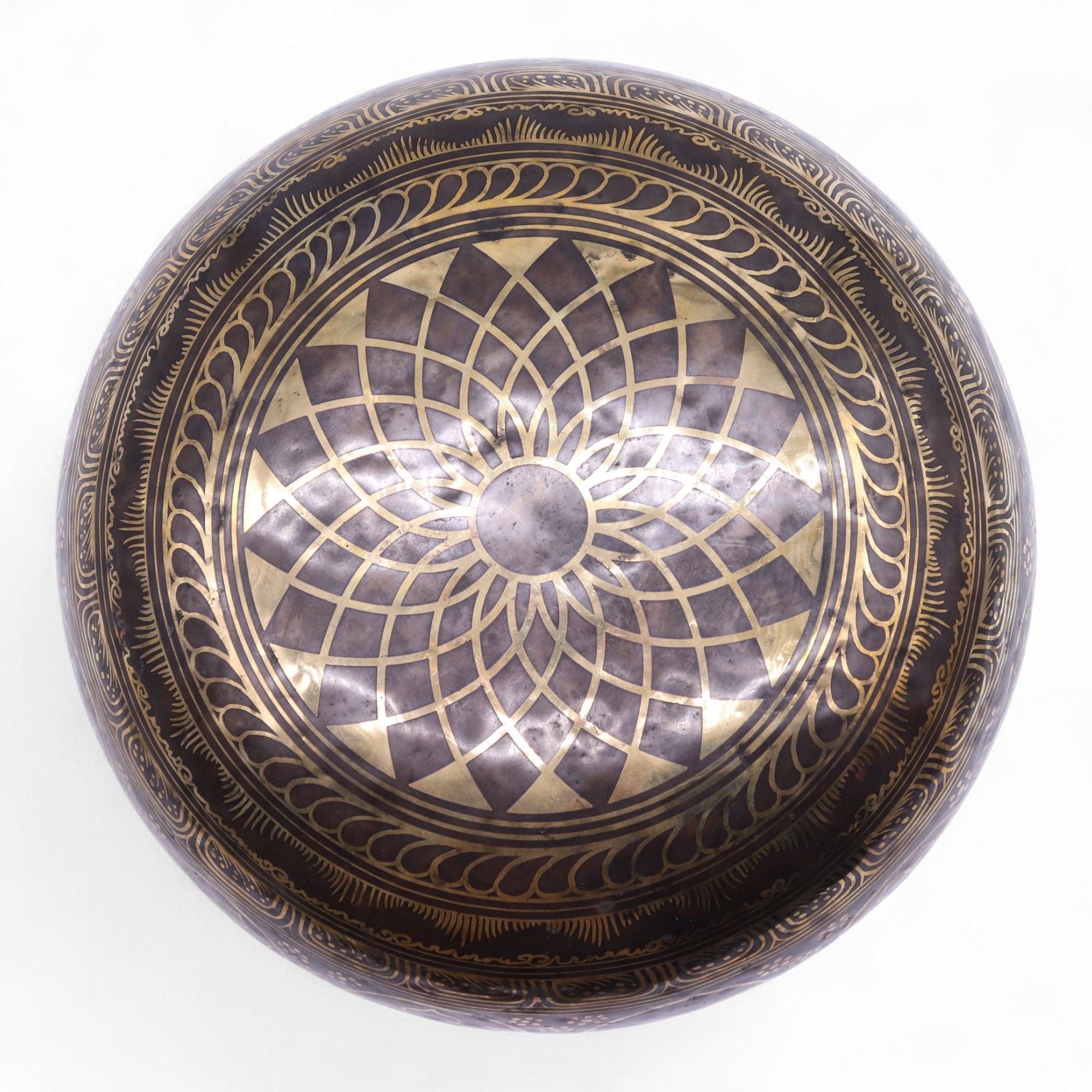 Engraved - Huge Vibrational Feet Standing Bowl - 50x20cm (10.7kg)